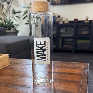 Make Wellness Glass Bottle with Bamboo Lid